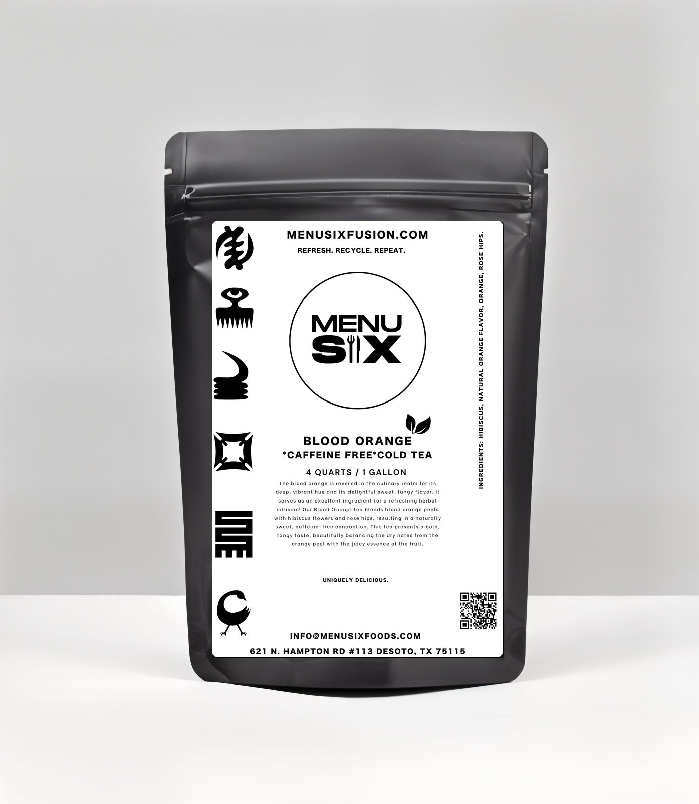 blood orange tea packaging